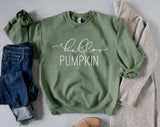 Hello Pumpkin Sweater, fall sweater, Ladies Fall shirt, autumn jumper, fall shirts, Halloween sweater, Halloween tshirt, sweater weather - little crafty souls