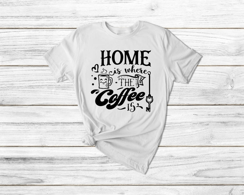 Home Is Where The Coffee Tshirt - little crafty souls