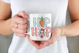 Hop Hop Easter Bunny Mug, Spring mug, Easter, Spring - little crafty souls