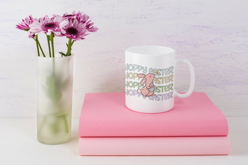 Hoppy Easter Bunny Mug, Spring mug, Easter, Spring - little crafty souls