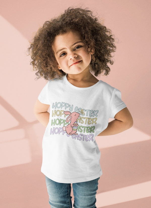 Hoppy Easter Tshirt, Easter Bunny tshirt, Easter tshirts, easter gift ideas, Kids easter shirts, my first easter tshirt, Rabbit Tshirt - little crafty souls