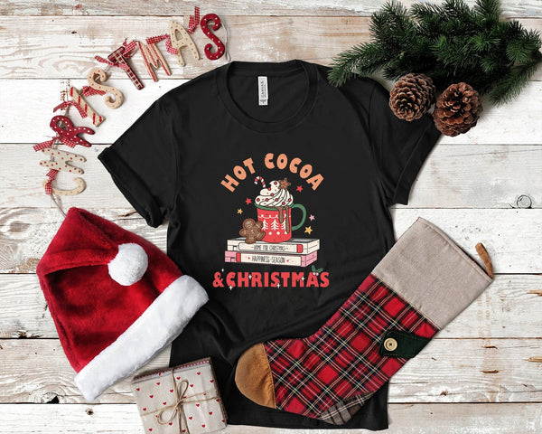 Hot Cocoa and Christmas Movies Tshirt - little crafty souls