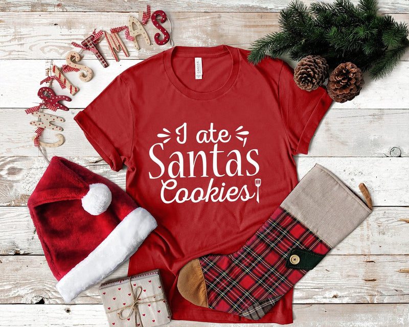 I Ate Santas Cookies Christmas Tshirt - little crafty souls