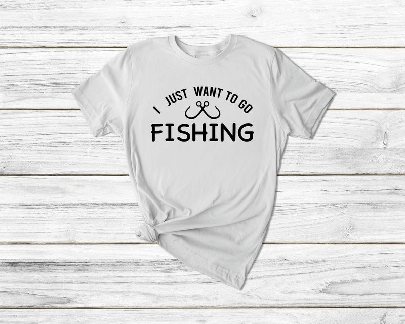 I Just Want To Go Fishing Tshirt - little crafty souls