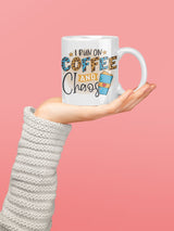 I run on coffee and chaos, funny mug, office gift, offensive mug, gift for her, joke mugs, sassy mug - little crafty souls