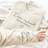 I Wear My Heart On My Sleeve Sweatshirt - little crafty souls