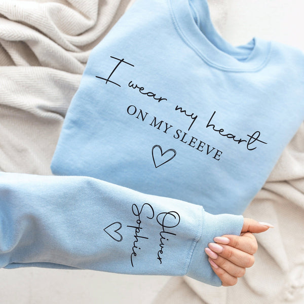 I Wear My Heart On My Sleeve Sweatshirt - little crafty souls