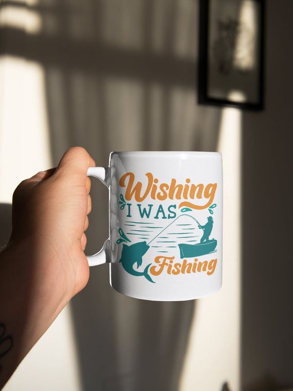 I wish i was fishing, fishing mug, mug for fishers. - little crafty souls