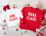 Twinning Christmas Jumpers, Matching mummy and me christmas sweaters, mama mini claus jumpers, Mama Claus Mini Claus matching sweatshirts