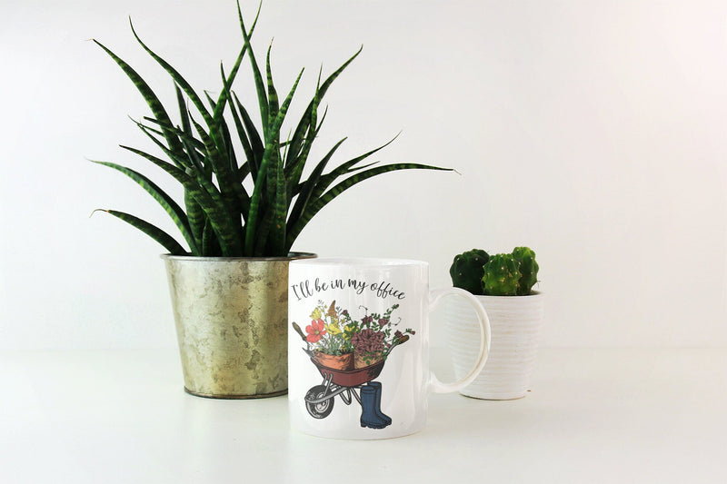 I'll be in my office, Garden mug, Gardening, Spring mug. - little crafty souls