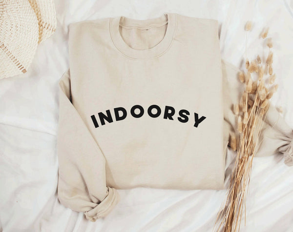 Indoorsy Sweatshirt, Homebody Sweatshirt, Homebody Women’s Hoodies, Cute Graphic Shirt, Homebody Hoodie, Introvert Gift, Gift For Homebody - little crafty souls