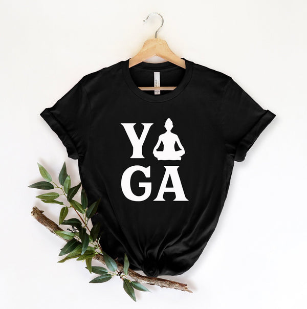 Ladies yoga tshirt, yoga pose shirt, Namaste shirt girls fitness pilates comfortable soft gym workout shirt gift idea, gym lover tshirt - little crafty souls