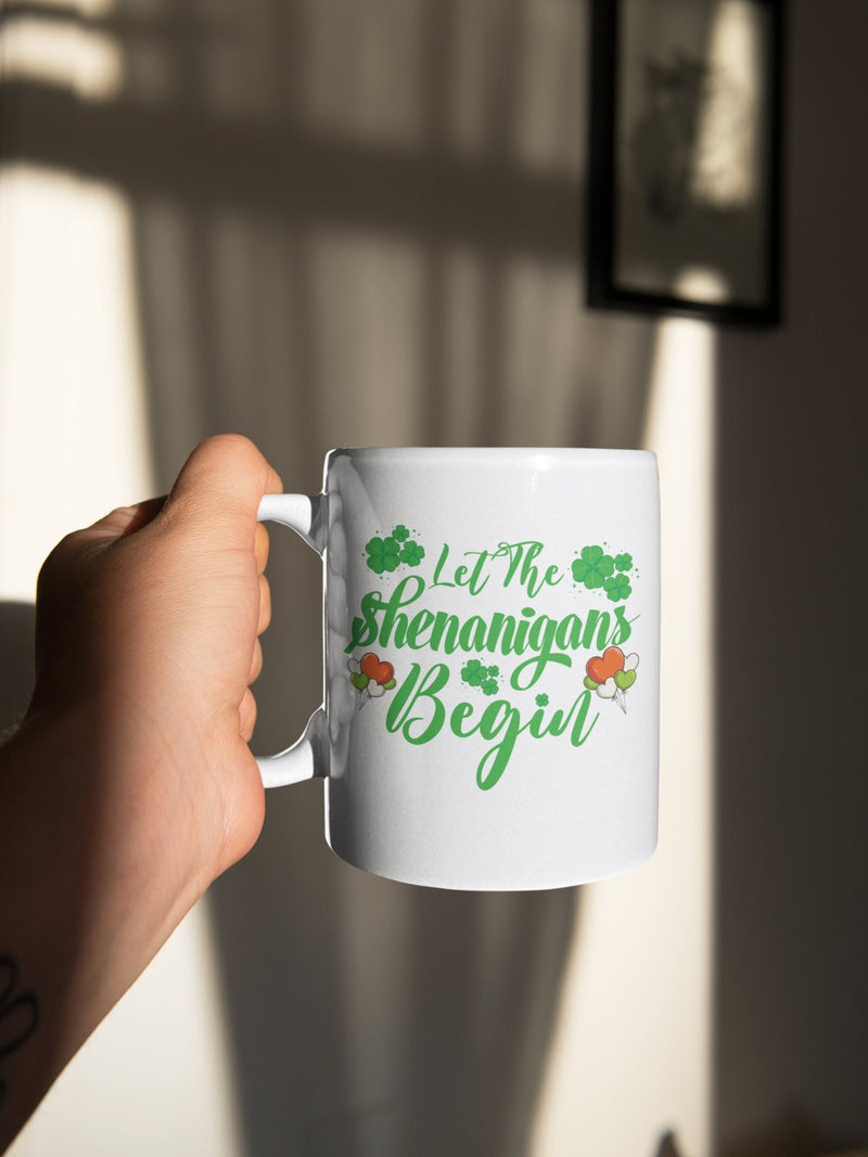 Let the shenanigans begin, St Patricks Day, St Patricks mug, Irish mug. - little crafty souls