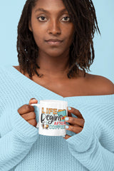 Life begins after coffee, funny mug, office gift, offensive mug, gift for her, joke mugs, sassy mug - little crafty souls