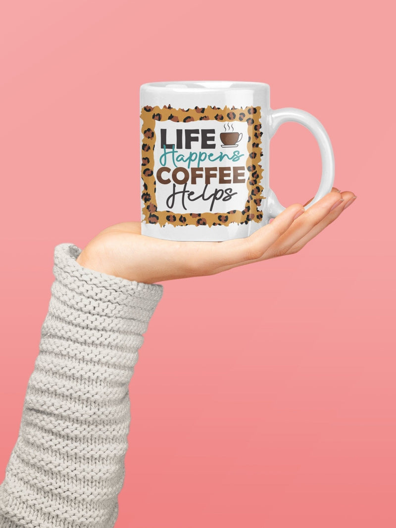 Life happens, coffee helps, funny mug, office gift, offensive mug, gift for her, joke mugs, sassy mug - little crafty souls