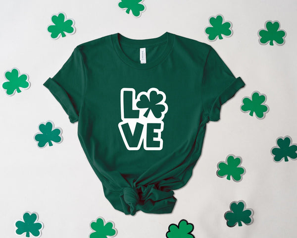 Love Clover St Patricks Day Tshirt - little crafty souls