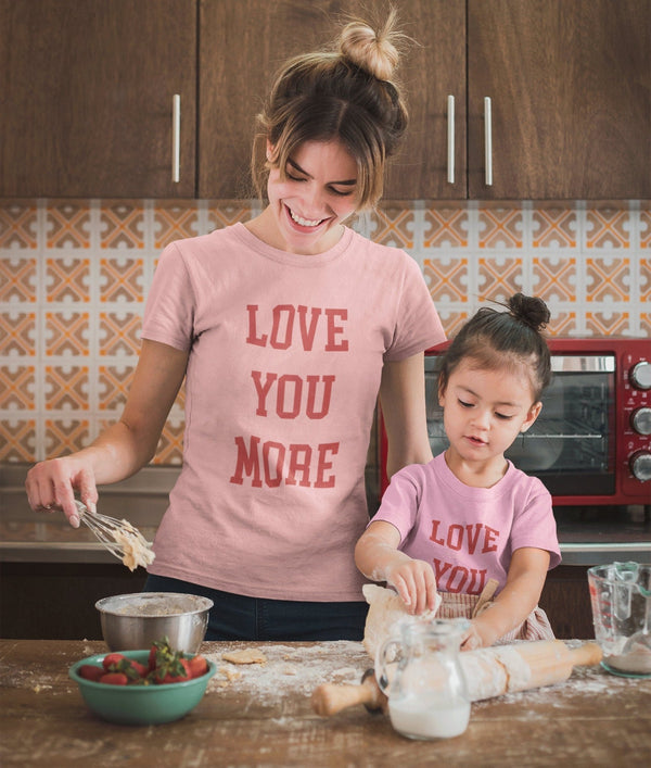 Love you Love you More Tshirts, Mama and me valentines, matching valentines day tshirts, mummy and me, mum and me, valentines day gift ideas - little crafty souls