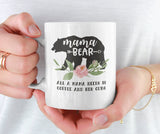 Mama Bear Mug Personalised - Mama Bear Coffee Mug - Mama Bear Gift for Mother's Day - Mama Bear Cubs - Mama Mug - Mama Gifts - Gifts for mum - little crafty souls