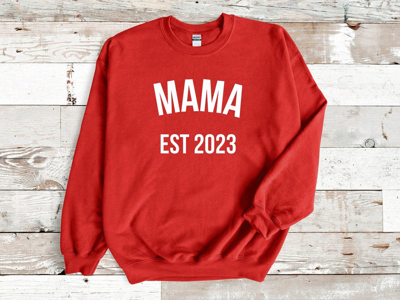 Mama est 2023 sweatshirt - little crafty souls