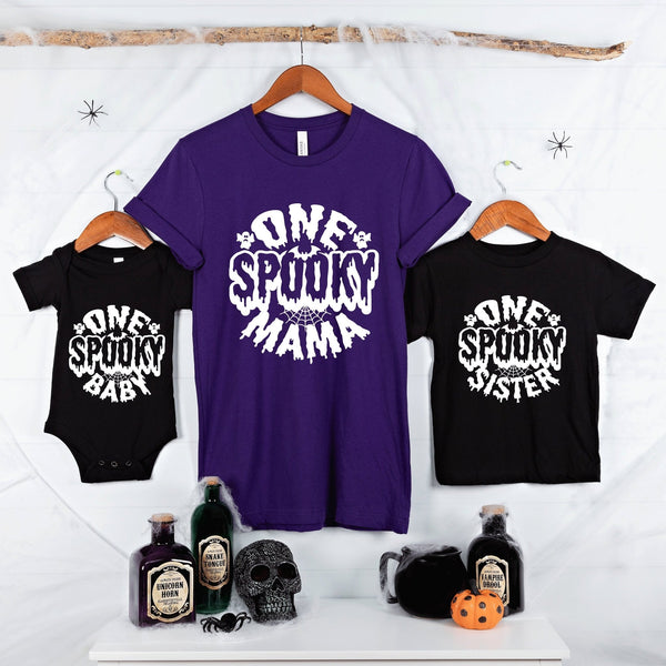 Matching family halloween Spooky tshirts - little crafty souls