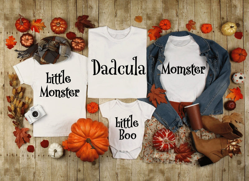 Matching family halloween tshirts momster dadcular - little crafty souls