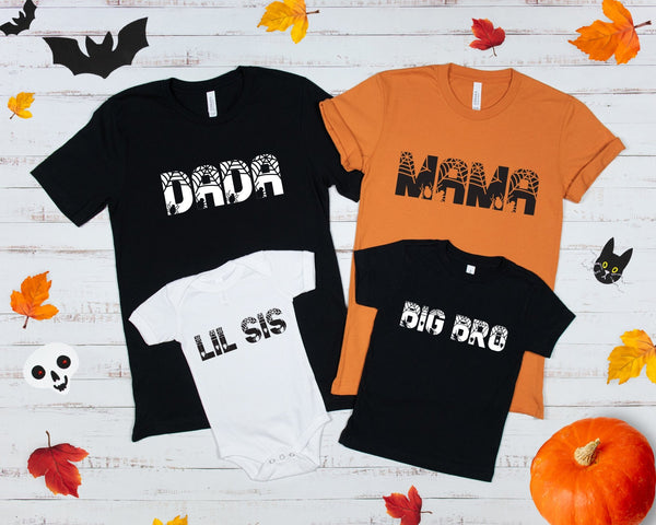 Matching Spider Family Halloween Tshirts - little crafty souls