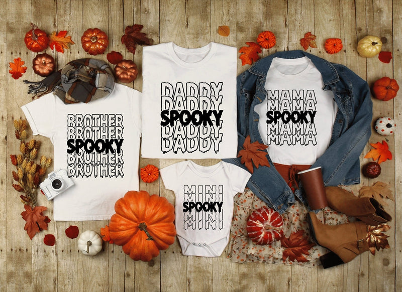 Matching spooky halloween tshirts - little crafty souls