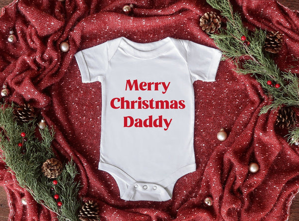 Merry Christmas Daddy Baby Grow - little crafty souls