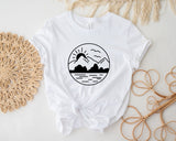 Mountain Tshirt, Mountain Silhouette Tshirt, Outdoors Nature Campers T-Shirt Tent Forest Camper Nature Lovers Gift shirt, camping tshirt - little crafty souls