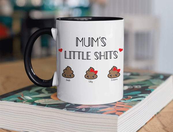 Mum Gift Personalised Mugs Mum's Little Shits Mum Funny Mug Personalised Mother's Day Present Gift For Mum Birthday Gift, funny present - little crafty souls