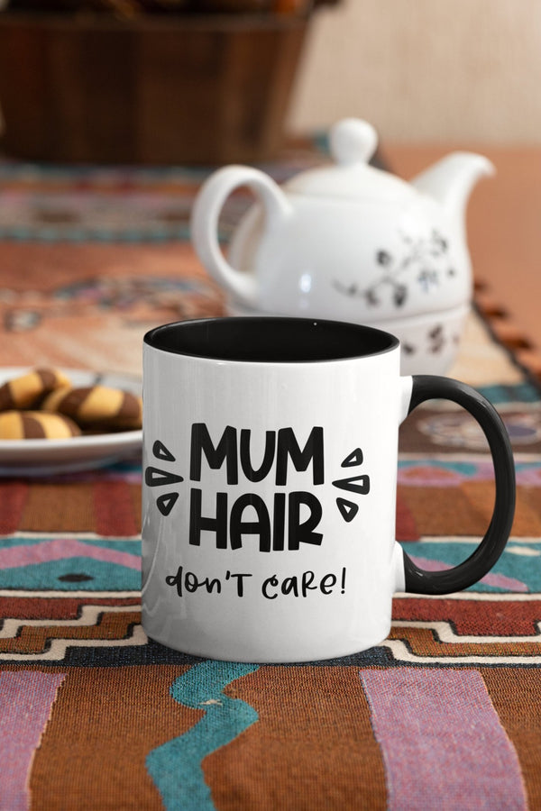 Mum hair don't care, funny mug, mother's day gift, gift idea, gift for her, joke mugs, sassy mug - little crafty souls