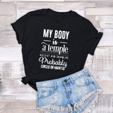 My Body Is A Temple Tshirt - little crafty souls