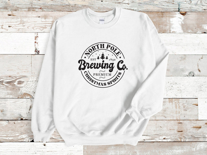 North Pole Brewing Co Sweatshirt, christmas sweater uk, christmas jumper uk, christmas hoodie, retro christmas jumper, classic christmas - little crafty souls