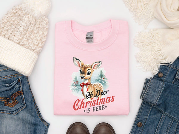 Oh deer Christmas is here christmas sweater - little crafty souls