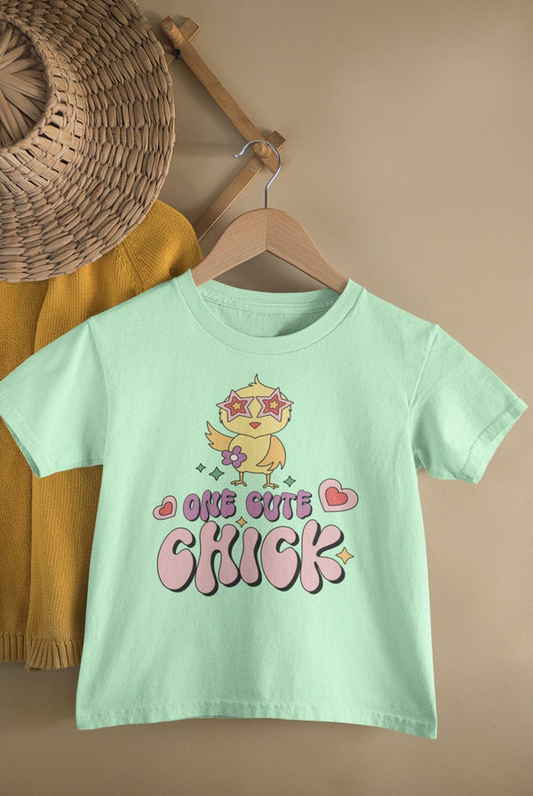 One cute chick, retro Easter Bunny tshirt, Easter tshirts, easter gift ideas, Kids easter shirts, my first easter tshirt, Rabbit Tshirt - little crafty souls