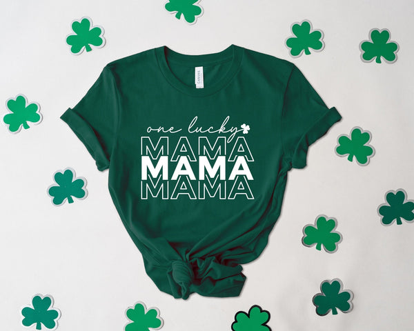 One Lucky Mama Tshirt St Patricks Day Tshirt - little crafty souls