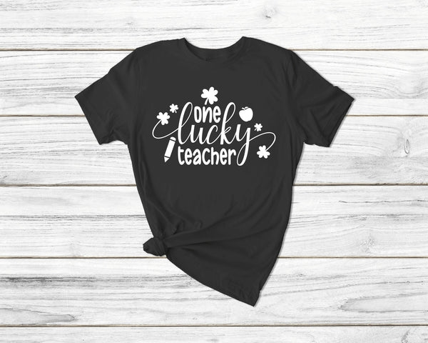 One Lucky Teacher Shirt, St Patricks Day Teacher Shirt,Lucky Shirt, St. Patrick's Day Shirt, Shamrock Shirt, St. Paddy's Shirt,Teacher Shirt - little crafty souls