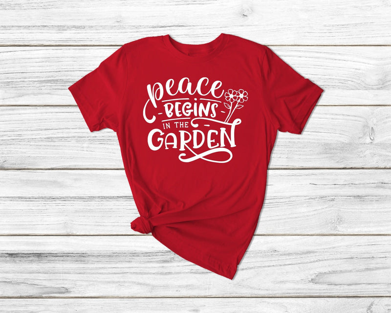 Peace Begins In The Garden Tshirt - little crafty souls