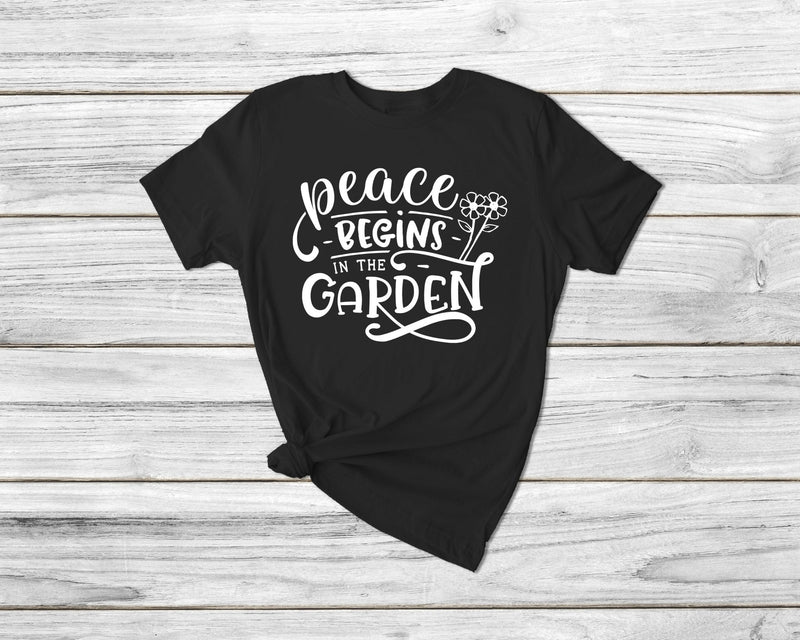 Peace Begins In The Garden Tshirt - little crafty souls