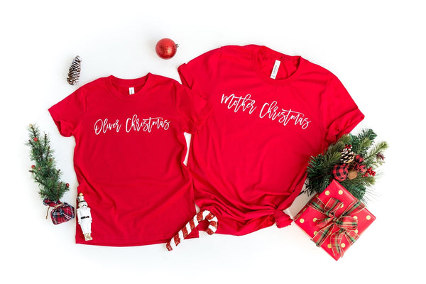 Personalise Family Father Christmas Tshirts - little crafty souls