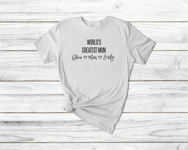 Personalise World'S Greatest Mum Tshirt - little crafty souls