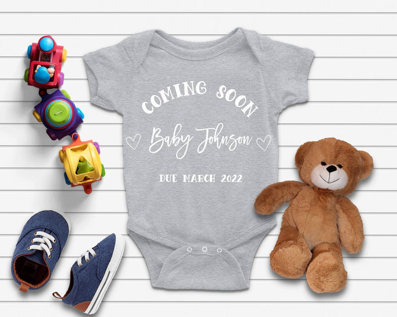 Personalised Babygrow Pregnancy Announcement Baby Vest - little crafty souls