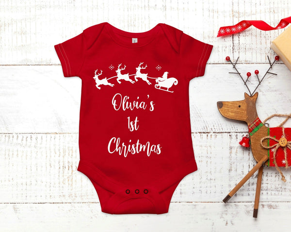 Personalised First Christmas Baby Christmas Onsie - little crafty souls