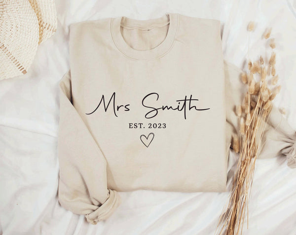 Personalised Gift For Bride Sweatshirt - little crafty souls