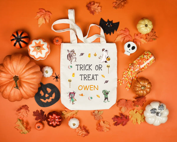 Personalised Halloween Trick Or Treat Bag - little crafty souls