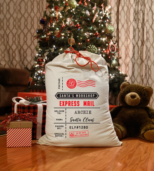 Personalised Santa'S Workshop Sack - little crafty souls