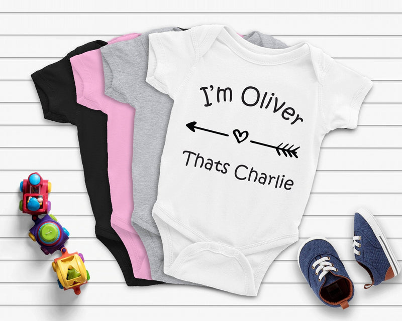 Personalised Twins Babygrow Gift For Twins Baby Vest - little crafty souls