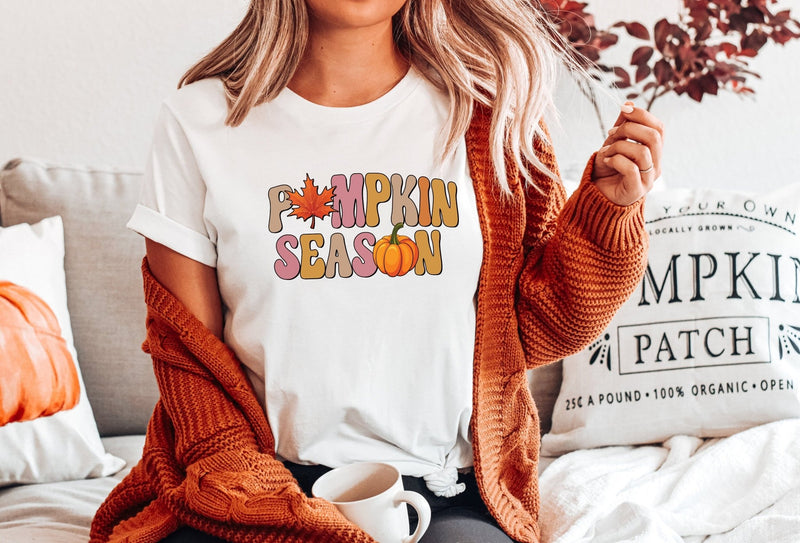 Retro Pumpkin Season Tshirt - little crafty souls