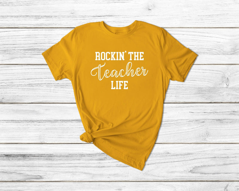 Rockin The Teacher Life Tshirt - little crafty souls