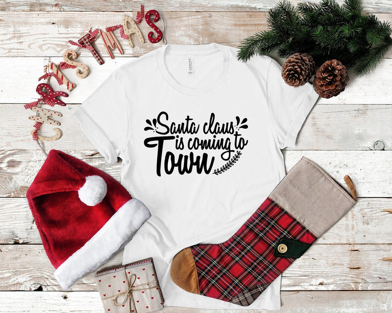 Santa Is Coming To Town Tshirt - little crafty souls